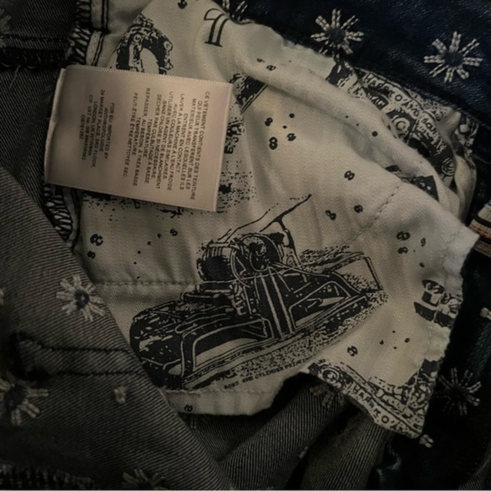 Anthropologie Pilcro & The Letterpress Crop Hi Rise Bootcut Embroidered Jeans - Picture 13 of 15